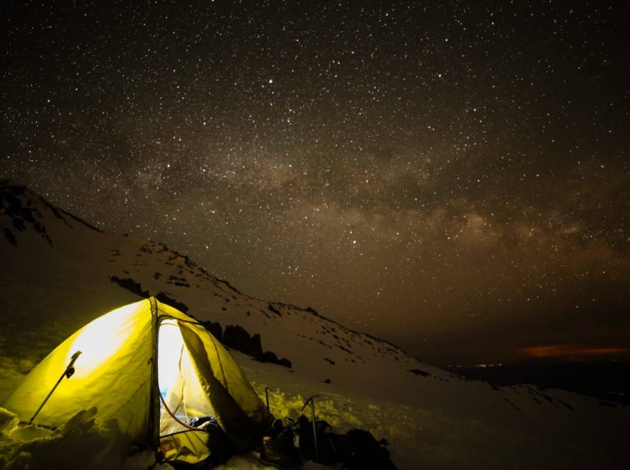 Camping at Casaval Ridge Base Camp, Mt. Shasta